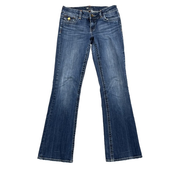 Kut Kate Bootcut Jean Women's 6 Low Rise Whisker Flare Y2k Cowgirl Rodeo Western - Picture 1 of 13